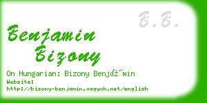 benjamin bizony business card